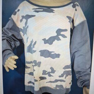 SIZE XL MARK CAMO Long Sleeve Sweatshirt INVPV760